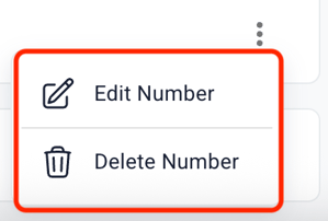 Edit or Delete Numbers
